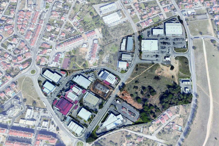 Loteamento industrial Quinta Conde Mascarenhas mapa - zonamento de atividades económicas