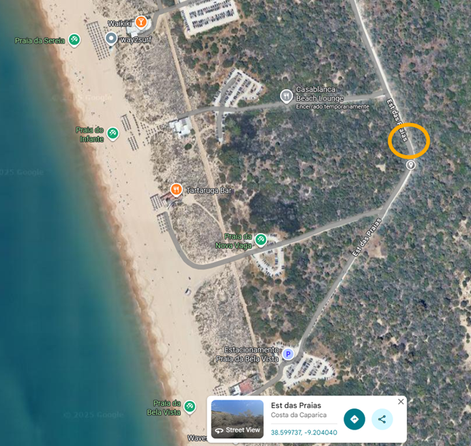 corte estarda praia costa 
