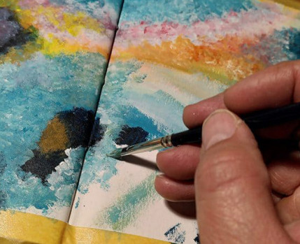 DESENHO NA EXPOSIÇÃO - Um Leporello em acrílico (fotografia de Marc Parchow)