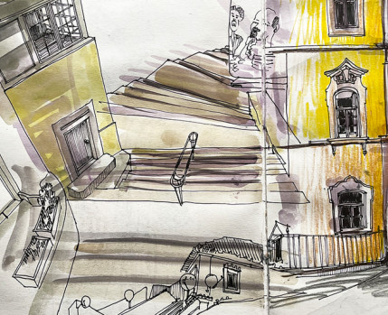 Desenho na Casa (desenho de Mário Linhares)