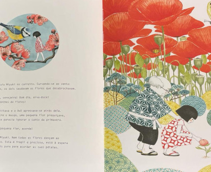 VAMOS LER NA PRIMAVERA  - “𝙀𝙨𝙥𝙚𝙧𝙖, 𝙈𝙞𝙮𝙪𝙠𝙞”, de Roxane Marie Galliez e ilustrações de Seng Soun Ratanavanh