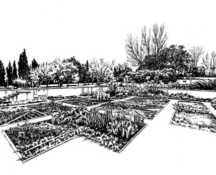 Jardim dos Pintores - desenho de Sara Simões