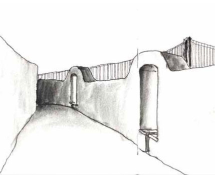 Desenho da cerca exterior da Casa da Cerca