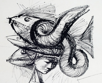 «Estudo para vendedora ambulante», de Maria Keil (pormenor)