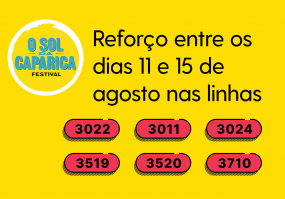 Festival O Sol da Caparica - reforço de linhas