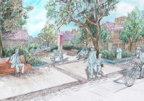 Largo Manuel de Arriaga. Ilustração: João Catarino