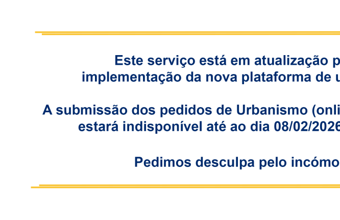 Mensagem temporária Urbanismo