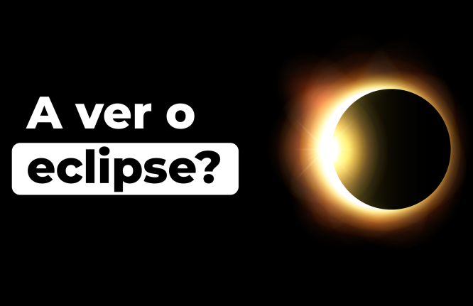 Imagem com eclipse solar