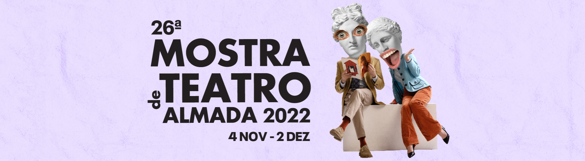 Banner lettering Mostra Teatro 2022