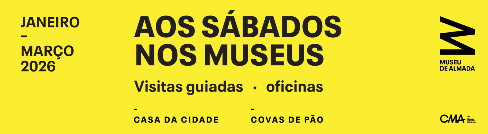 Banner Aos Sábados no Museu