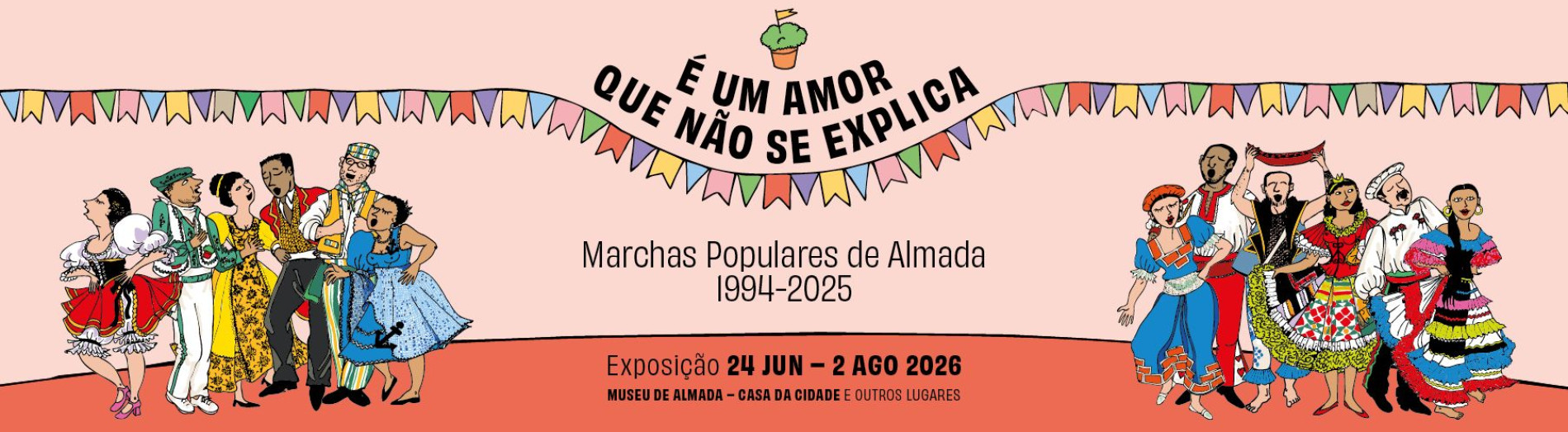 Banner alusivo à exposição das Marchas Populares