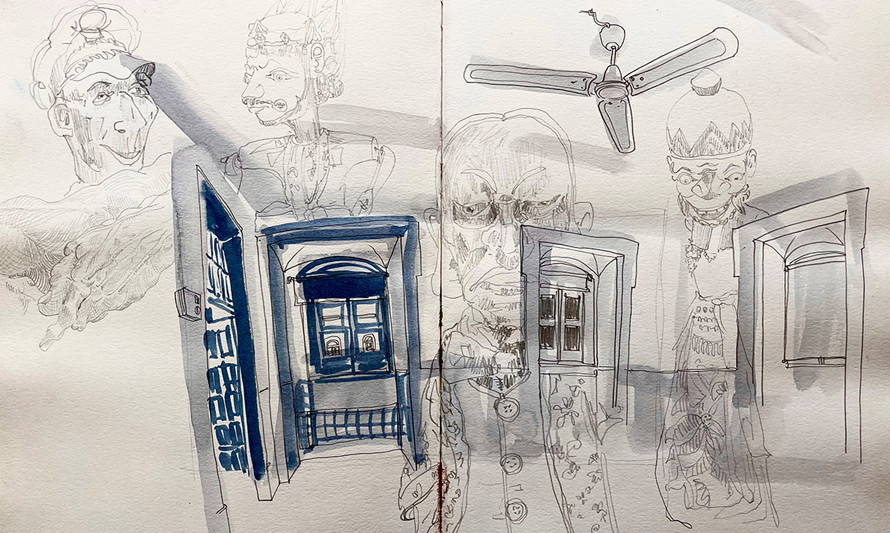 Desenho na Casa (desenho de Mário Linhares)