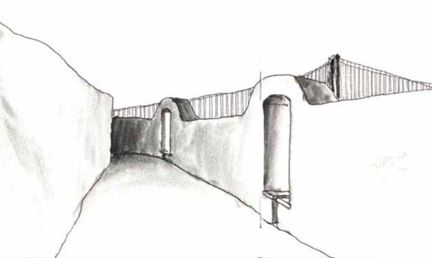Desenho da cerca exterior da Casa da Cerca