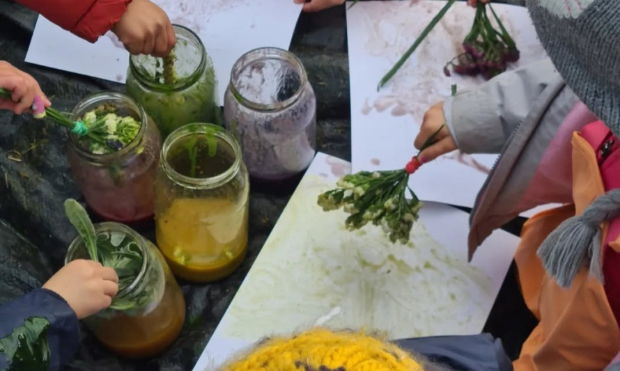 Pintura com flores