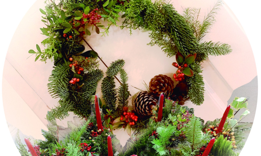 centros de mesa coroas de natal