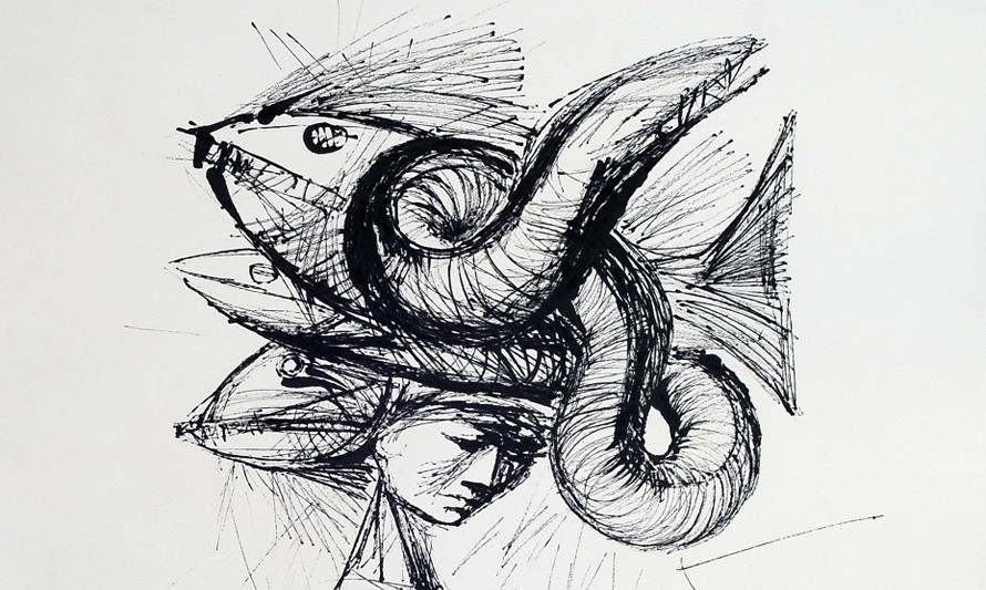 «Estudo para vendedora ambulante», de Maria Keil (pormenor)