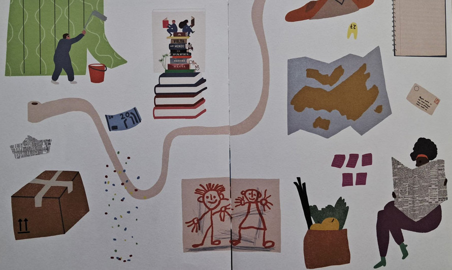 ilustração do livro «Volta ao Mundo em Papel», de Martina Manyà 
