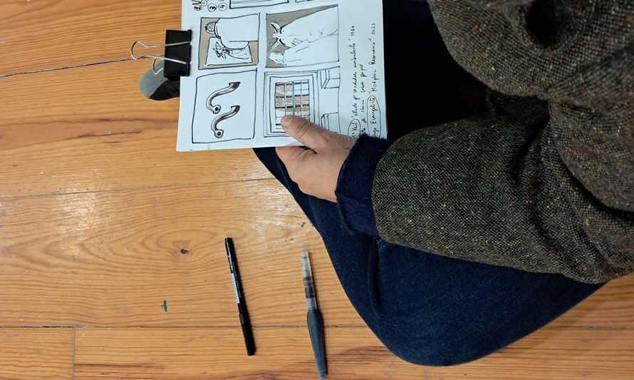 pormenor de uma prancheta de desenho