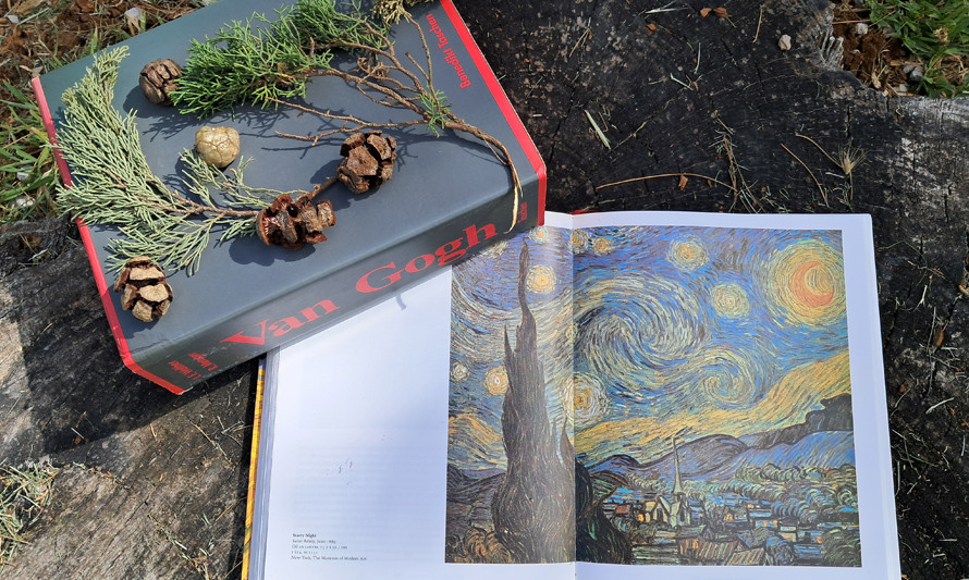 Os ciprestes de Van Gogh: oficina para famílias com bebés