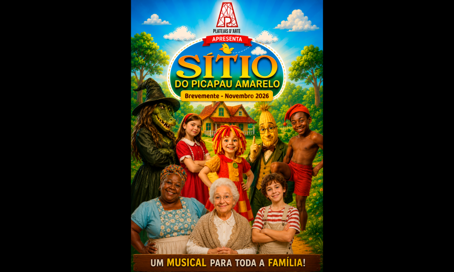 Cartaz peça de teatro "Sítio do Picapau Amarelo"