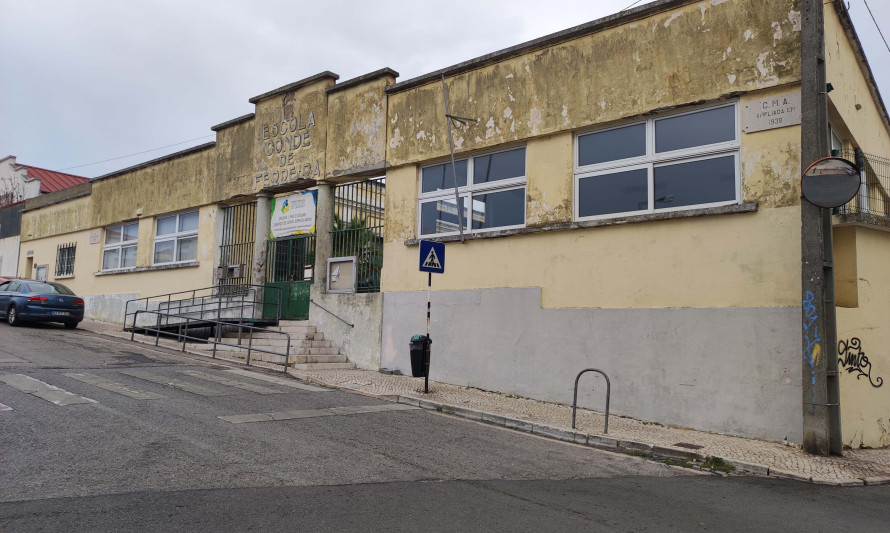 Imagem representativa de Escola Conde de Ferreira. Perspetiva atual da escola.