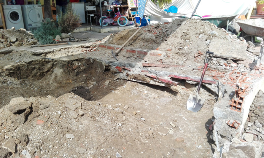 Imagem representativa de Alameda do Castelo, 25. Enquadramento geral da área em fase de obra.
