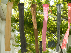 Primeiras experiências de tinturaria vegetal - Oficina para Famílias