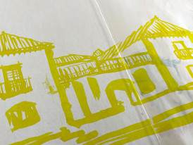 Desenho da fachada da Casa da Cerca