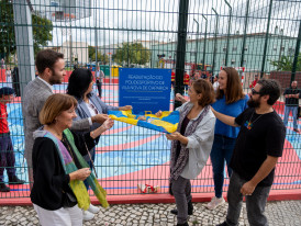 Almada, Desporto, Cidadania, Orçamento Participativo, Caparica, Polidesportivo, Vila Nova de Caparica, inauguração, presidente, Inês de Medeiros