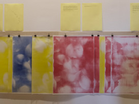 Pormenor da obra de Fazal Rizvi "Approaching an image / Approaching a place" (foto de Flor Salgueiro | CMA)