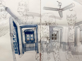 Desenho na Casa (desenho de Mário Linhares)