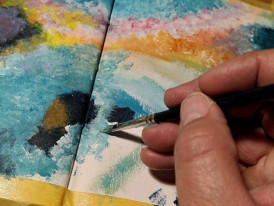 DESENHO NA EXPOSIÇÃO - Um Leporello em acrílico (fotografia de Marc Parchow)