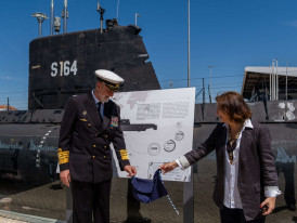 Almada, Barracuda, Marinha, inauguração, Cacilhas, Inês de Medeiros, almirante