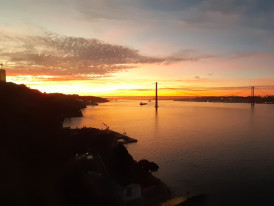 Vista do Tejo a partir do Jardim Botânico - fotografia de Paulo Ramos