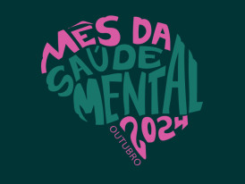 coração formado com as palavras Mês da Saúde Mental