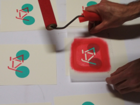 Impressão com stencil