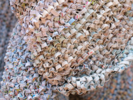 Imagem de peça tricotada em papel