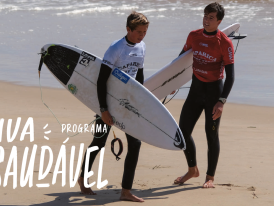 Dois surfistas à beira mar - Programa Viva Saudável 