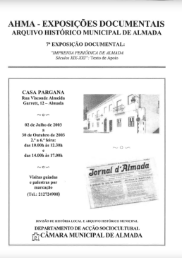 Arquivo Histórico Municipal "Imprensa Periódica de Almada séculos XIX-XXI"