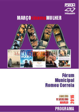 Programa Fórum Municipal Romeu Correia - janeiro fevereiro março 2016