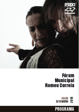 Programa Fórum Municipal Romeu Correia - julho setembro 2016