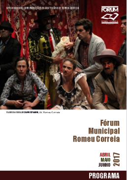 Programa Fórum Municipal Romeu Correia - abril maio junho 2017