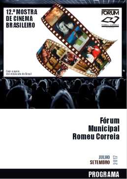 Programa Fórum Municipal Romeu Correia - julho setembro 2017
