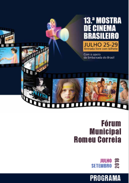Programa Fórum Municipal Romeu Correia - julho setembro 2018