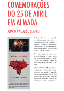 Arquivo Histórico Municipal "Comemorações do 25 de Abril em Almada"