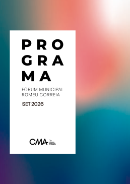 Capa do programa cultural do Fórum Municipal Romeu Correia