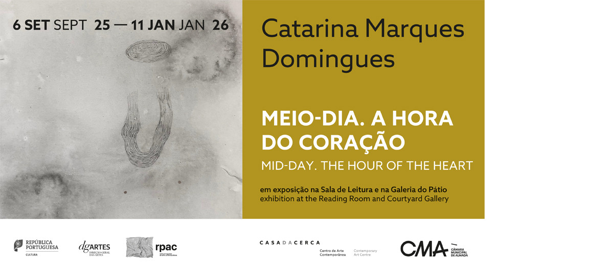 Cartaz da exposição «Meio-dia. A hora do coração», de Catarina Marques Domingues
