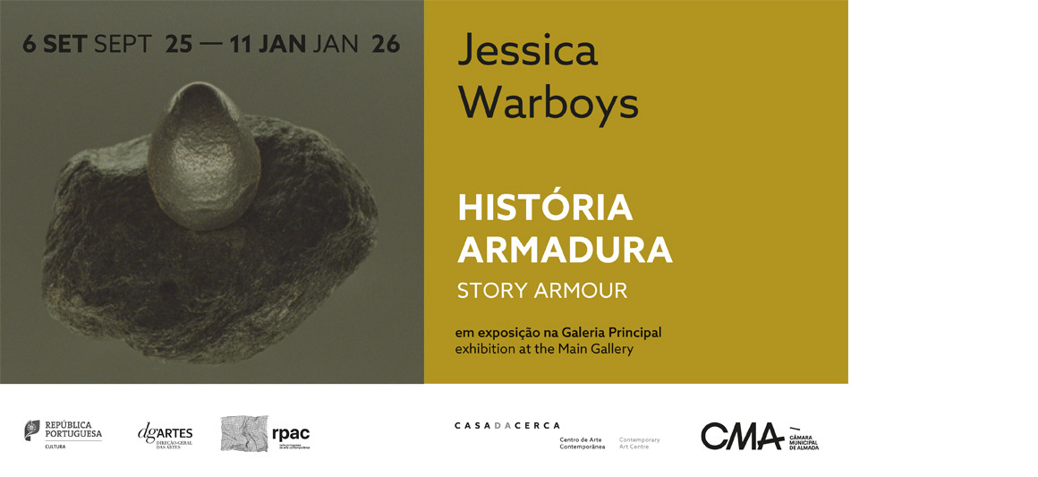 cartaz da exposição «História Armadura», de Jessica Warboys