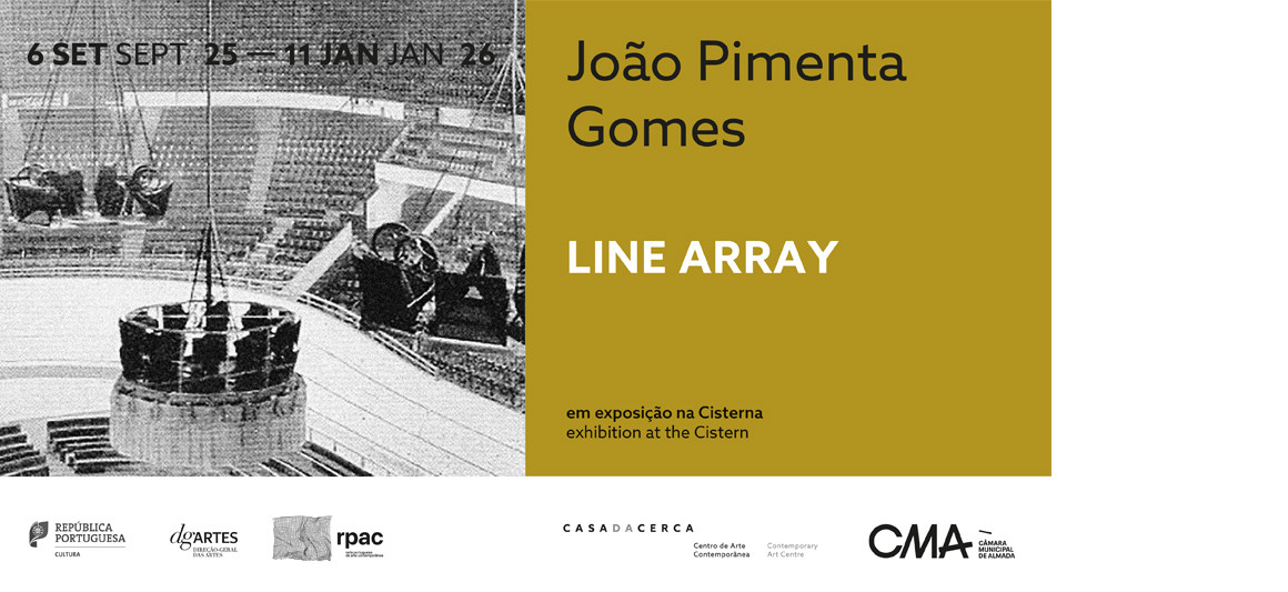 Cartaz da exposição «Line Array», de João Pimenta Gomes