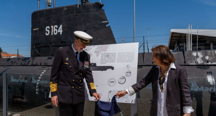 Almada, Barracuda, Marinha, inauguração, Cacilhas, Inês de Medeiros, almirante